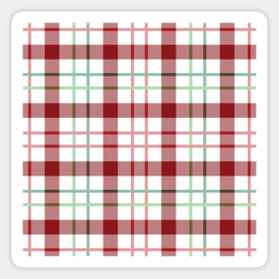 Christmas red and green plaid pattern Magnet